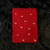 Funda para iPad tejida a crochet roja