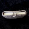 Funda para libro tejida a crochet marrón
