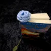 Marcapáginas de rosa celeste tejido a crochet