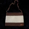Bolso marrón y crema de totora - foto 1 Bolso marrón y crema de totora - foto 1