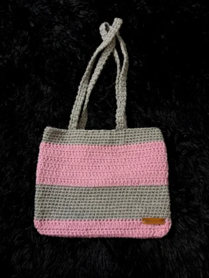 Bolso rosa y gris - foto 1