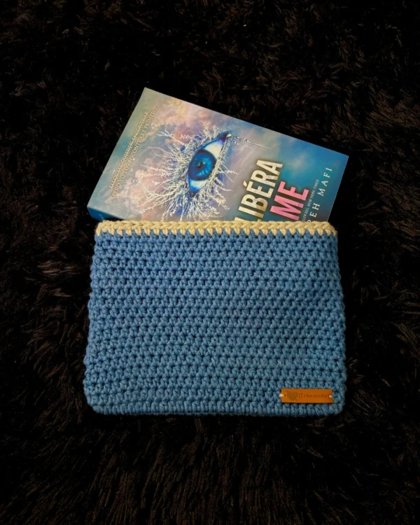 Funda para libro celeste y blanca - foto 2 Funda para libro celeste y blanca - foto 2