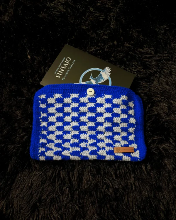 Funda para libro azul a cuadros - foto 2 Funda para libro azul a cuadros - foto 2
