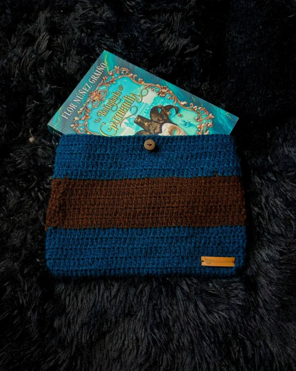 Funda para libro azul y marrón - foto 2